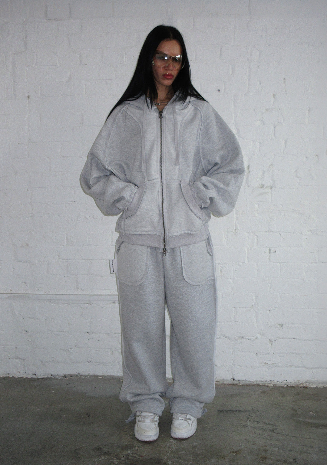DECONSTRUCTED SWEATPANTS GREY MARL