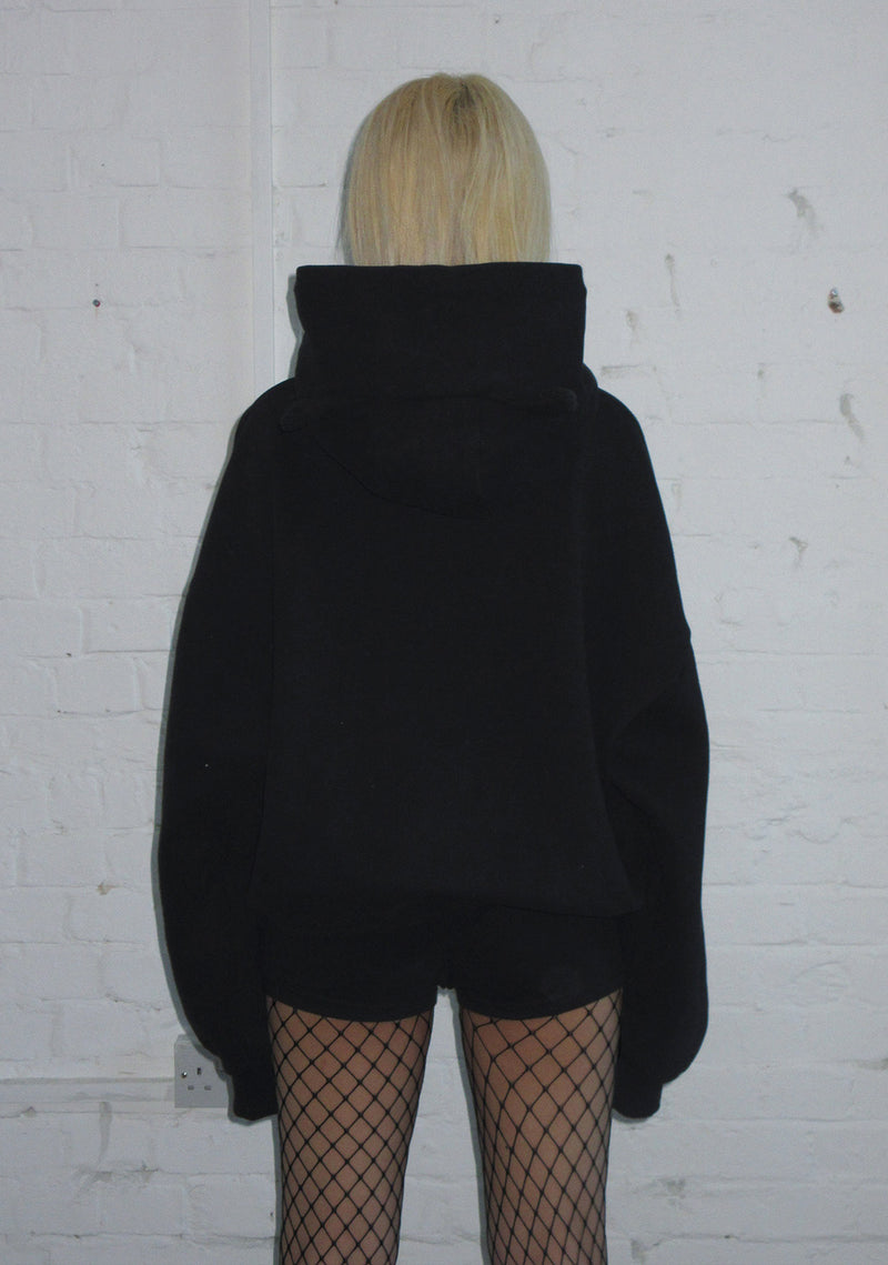 404 ERROR KITTY HOODIE BLACK