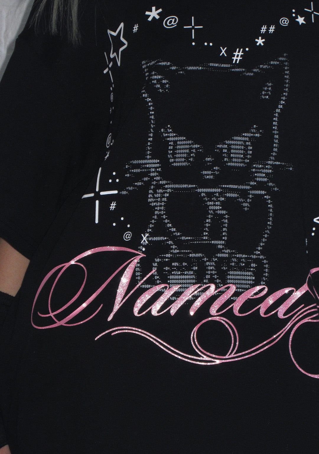 404 ERROR KITTY OVERSIZED TEE BLACK