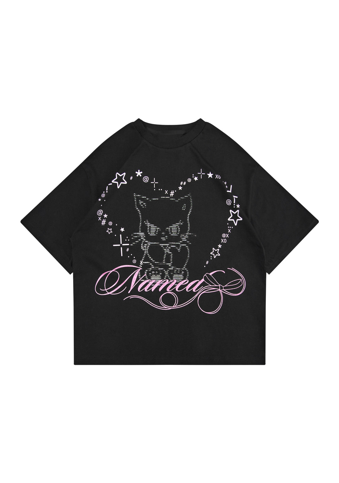 404 ERROR KITTY OVERSIZED TEE BLACK