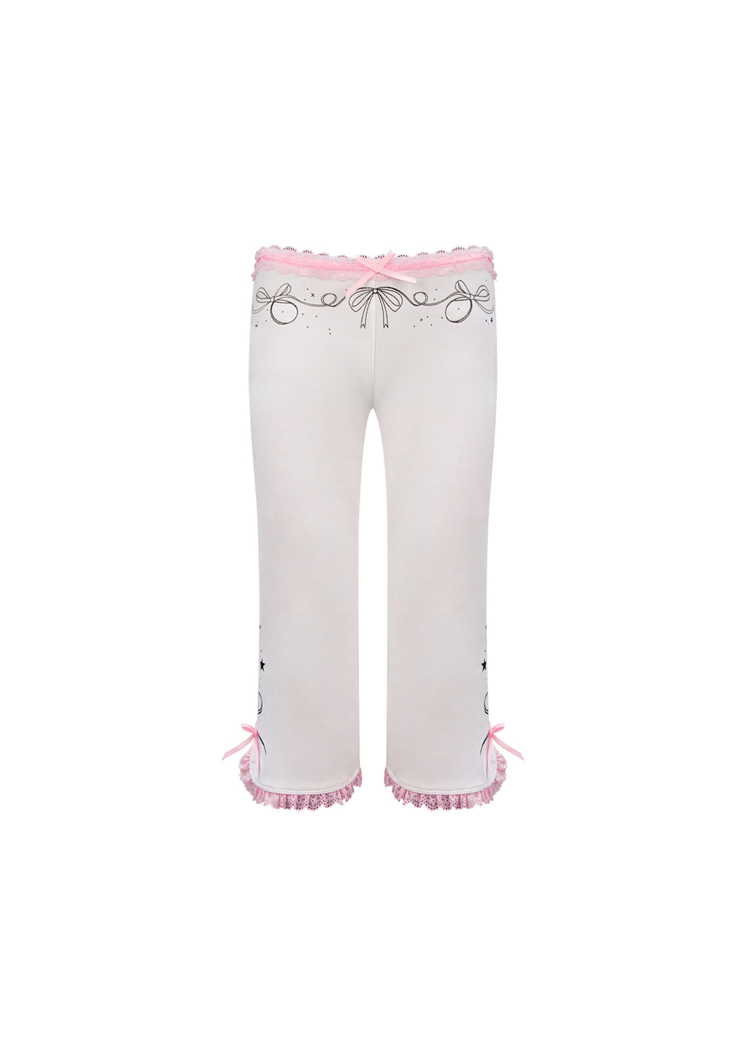 404 ERROR SCULPT STRETCH CAPRI PANTS WHITE