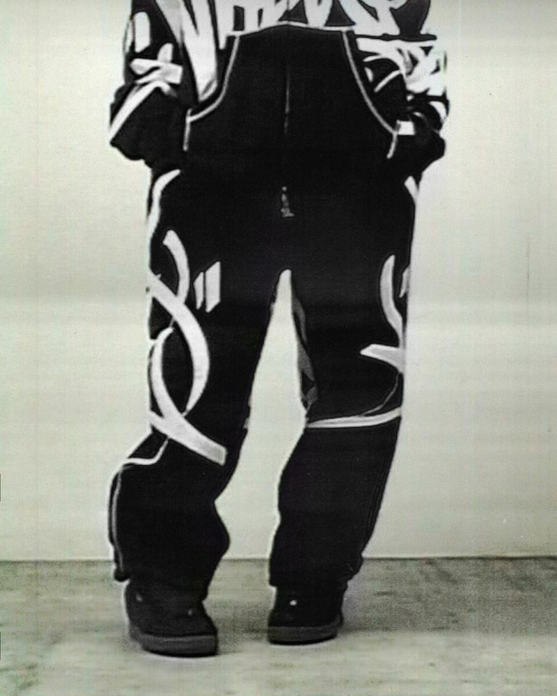 VANDALISM SWEATS STENCIL BLACK