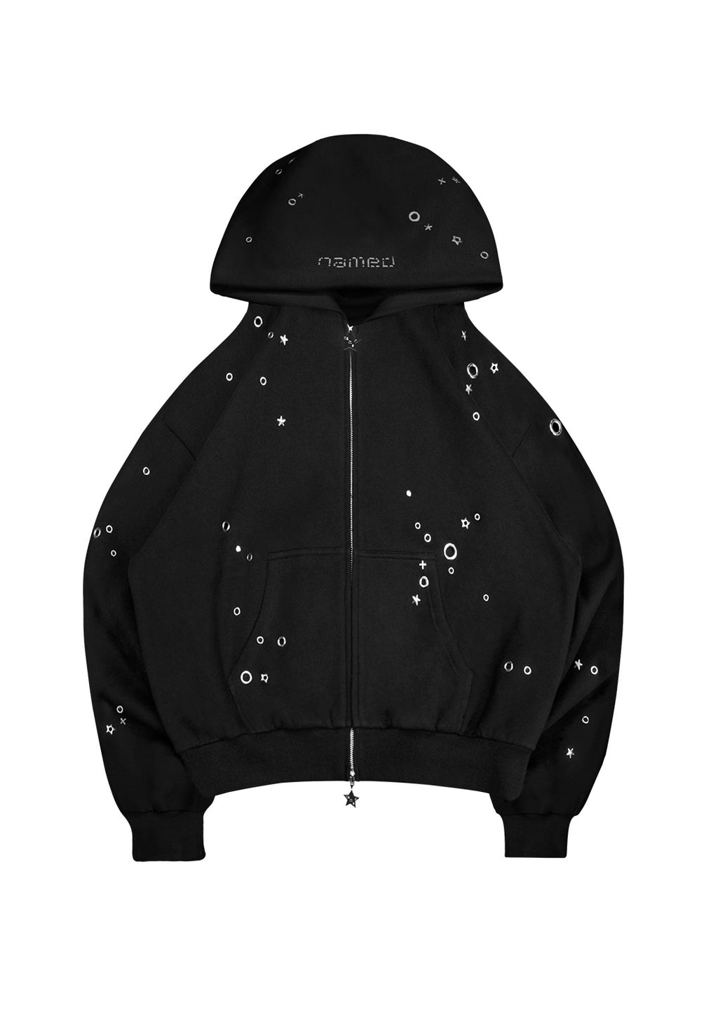 Glitch Eyelet Zip Hoodie Black – NAMED COLLECTIVE®