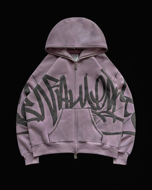 VANDALISM ZIP HOODIE FADED LILAC