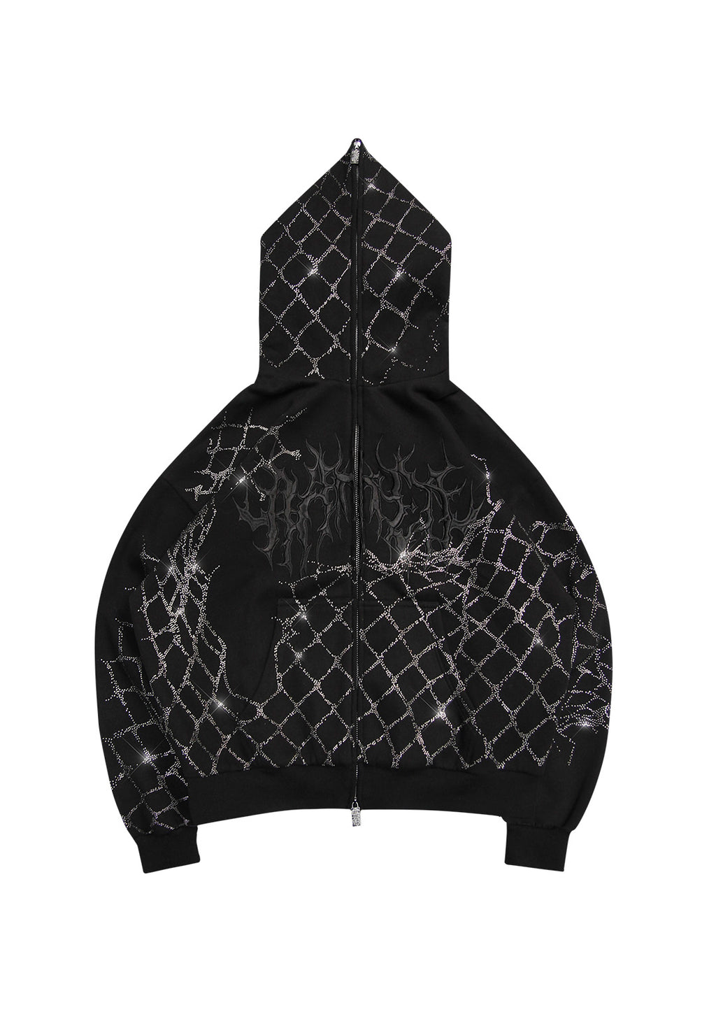 Ghost Rhinestone Zip Hoodie Black – NAMED COLLECTIVE®