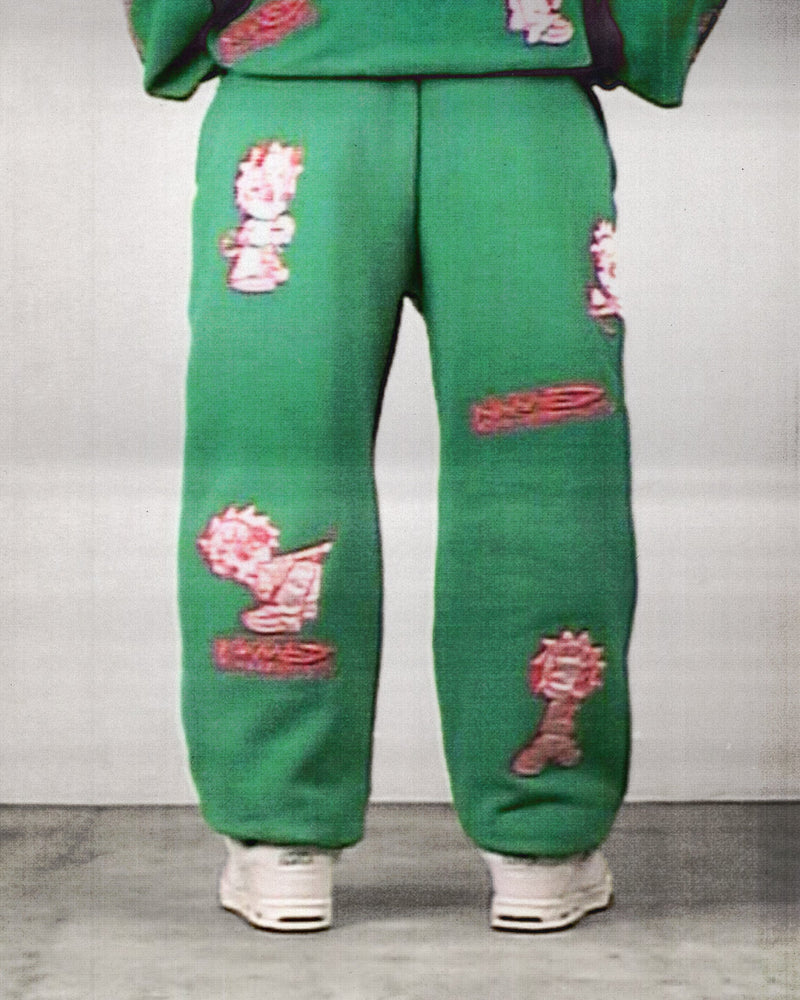 MISBEHAVE SWEATPANTS ELECTRIC GREEN