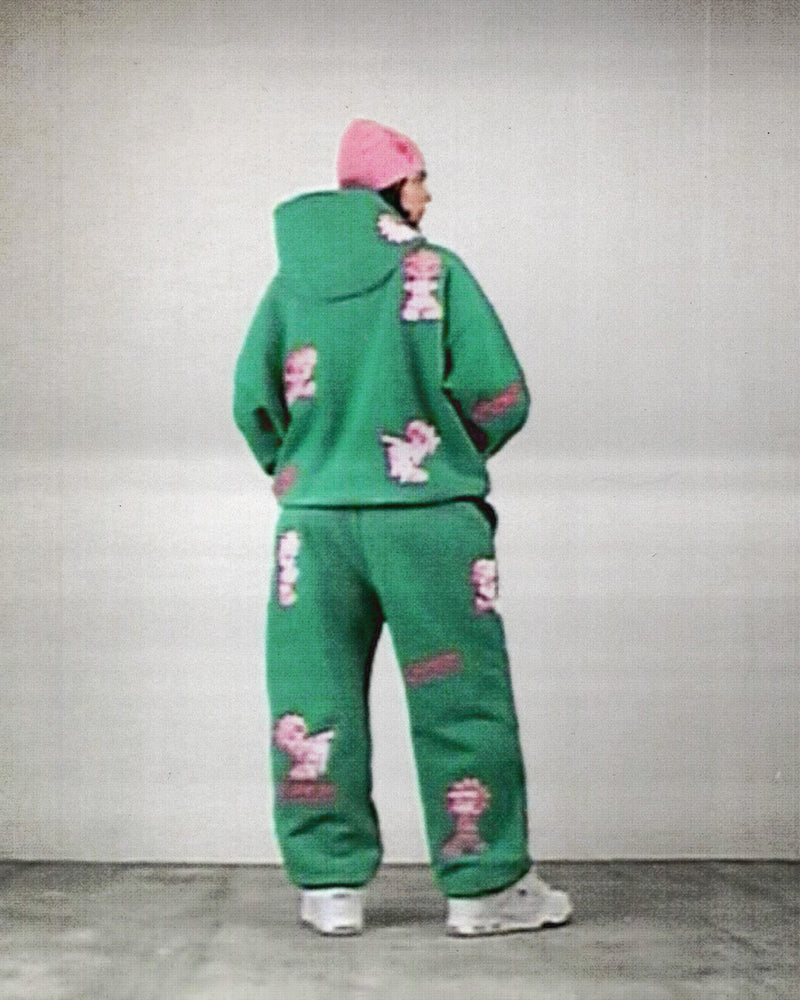 MISBEHAVE SWEATPANTS ELECTRIC GREEN