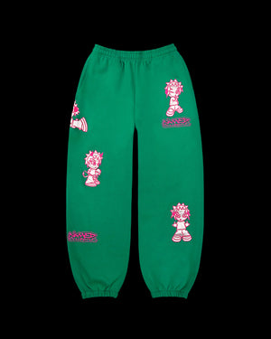 MISBEHAVE SWEATPANTS ELECTRIC GREEN