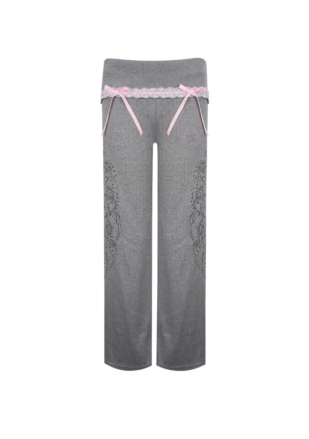 WHISPER RIBBON POINTELLE SCULPT PANTS GREY MARL