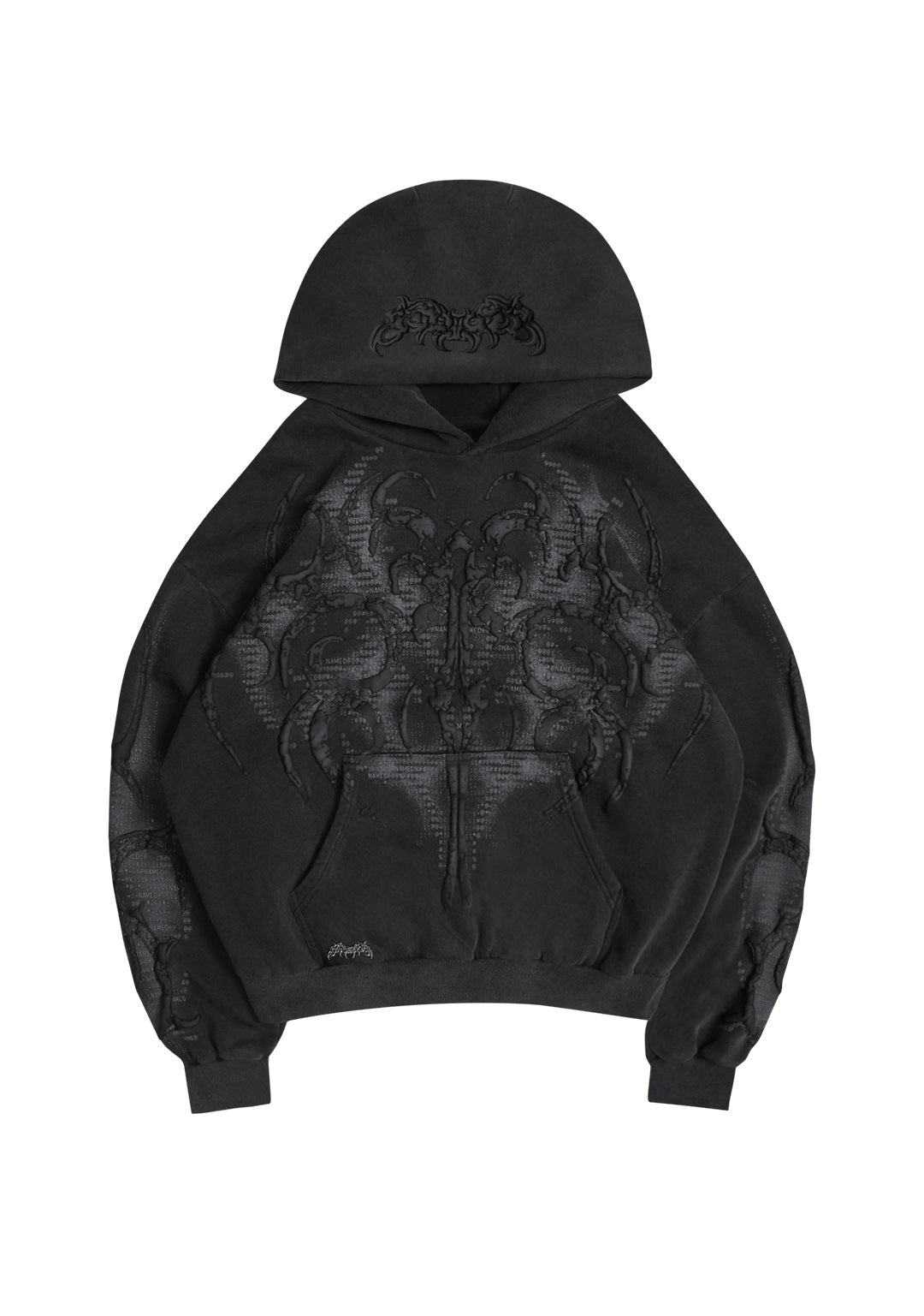 EUPHORIA PUFF PRINT HOODIE WASHED CHARCOAL