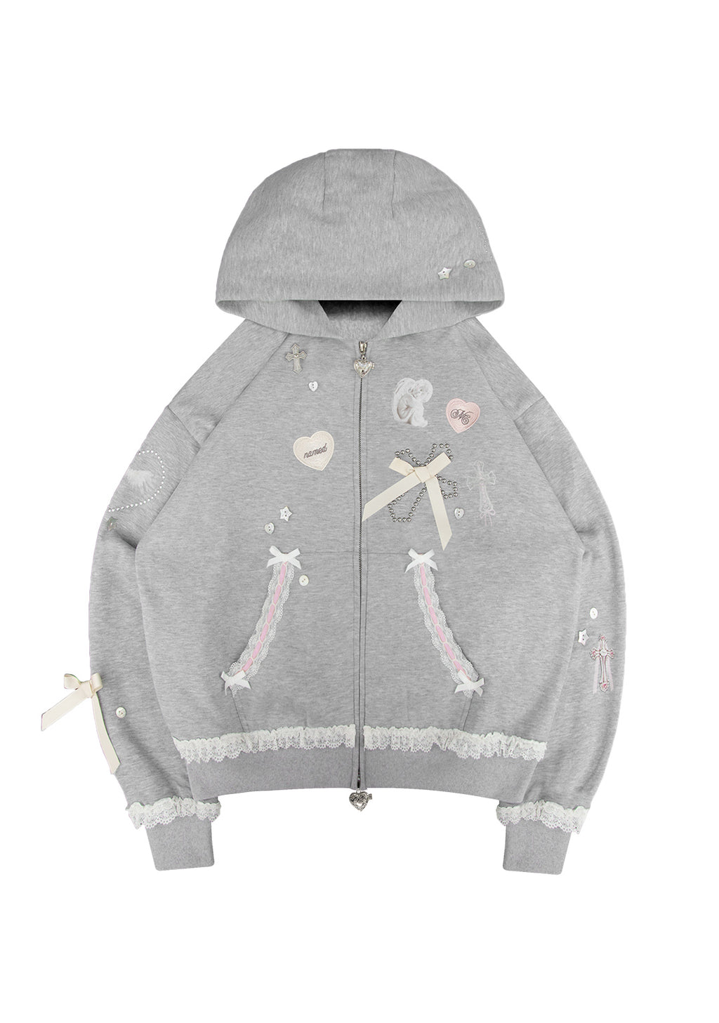 Whisper Zip Hoodie Grey Marl – NAMED COLLECTIVE®