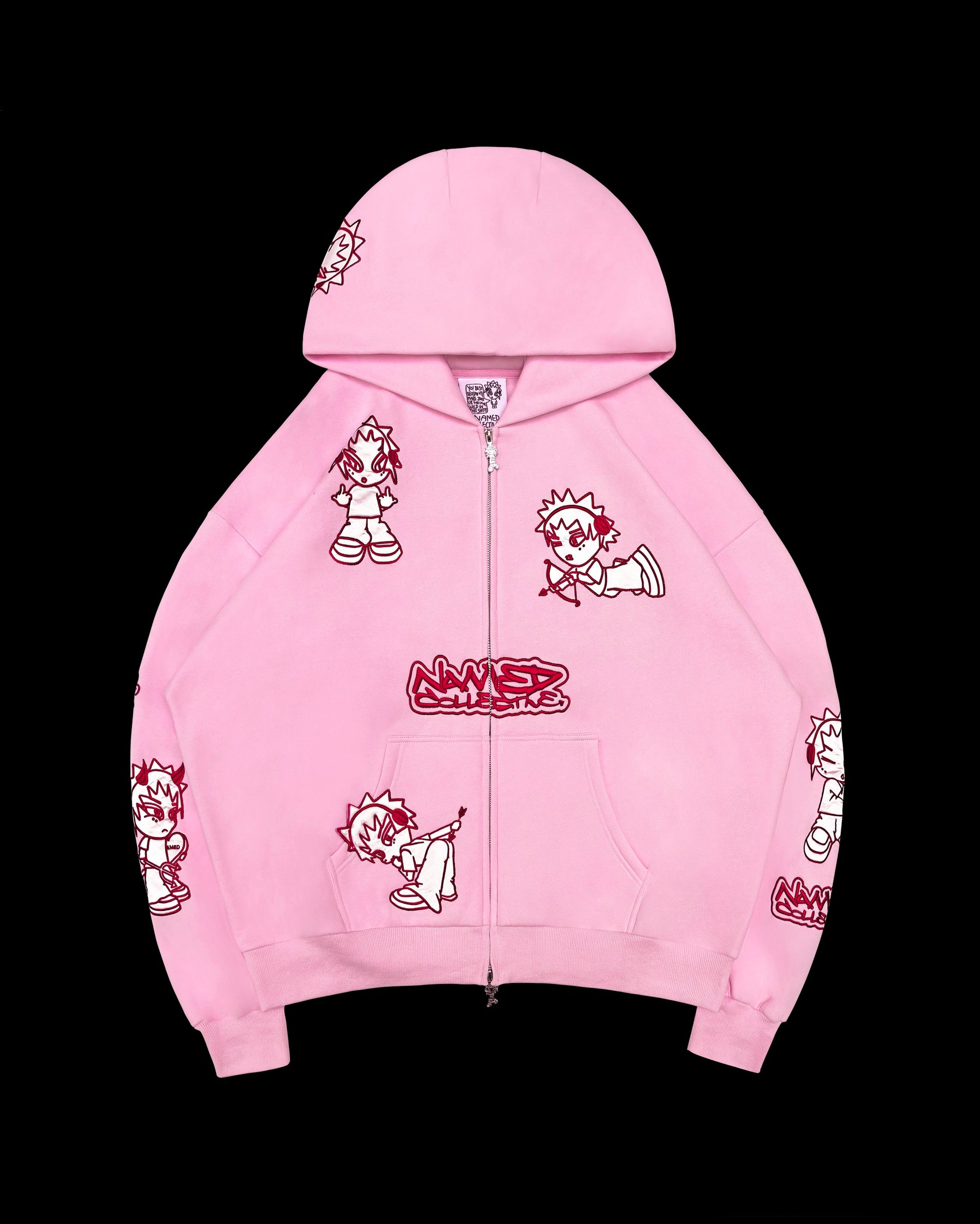 DO NOT ENABLE - MISBEHAVE ZIP HOODIE PINK POISON