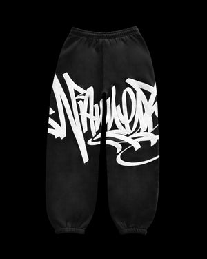 VANDALISM SWEATS STENCIL BLACK