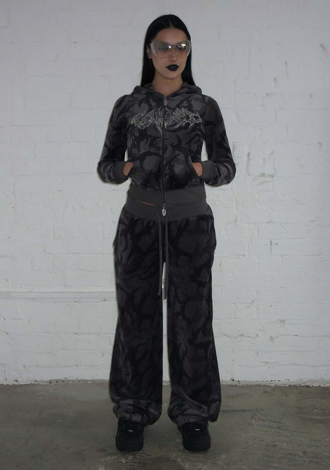 BLADE CAMO VELOUR ZIP HOODIE NIGHT