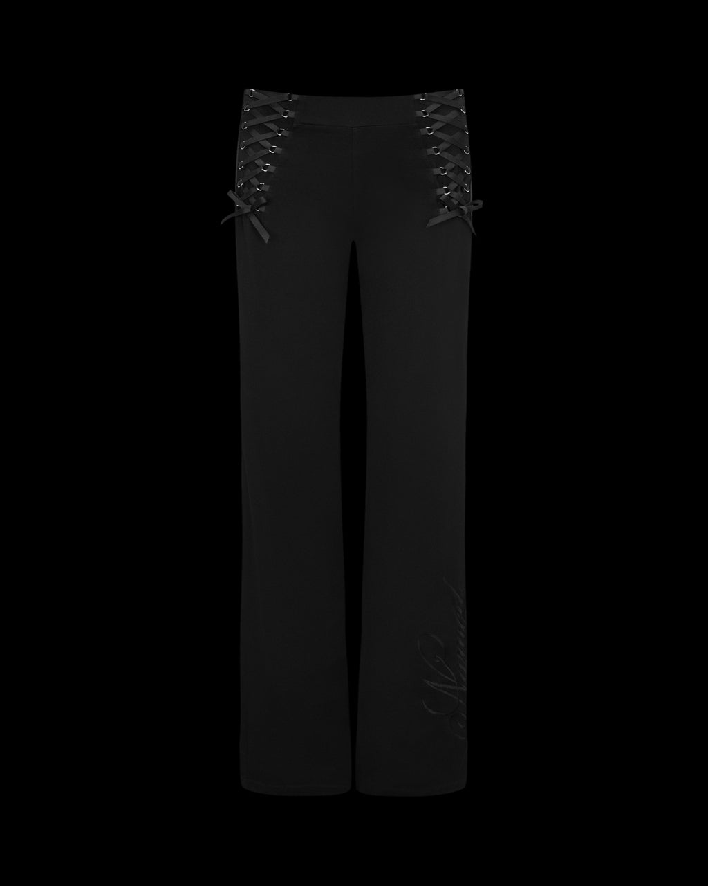 品揃え豊富で CONFESSIONS RIBBON SCULPT STRETCH PANTS BLACK – NAMED パンツ