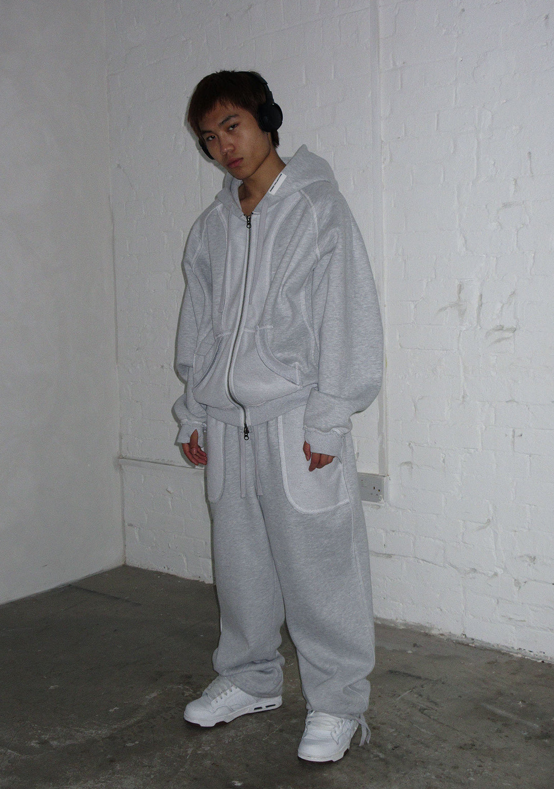 DECONSTRUCTED SWEATPANTS GREY MARL