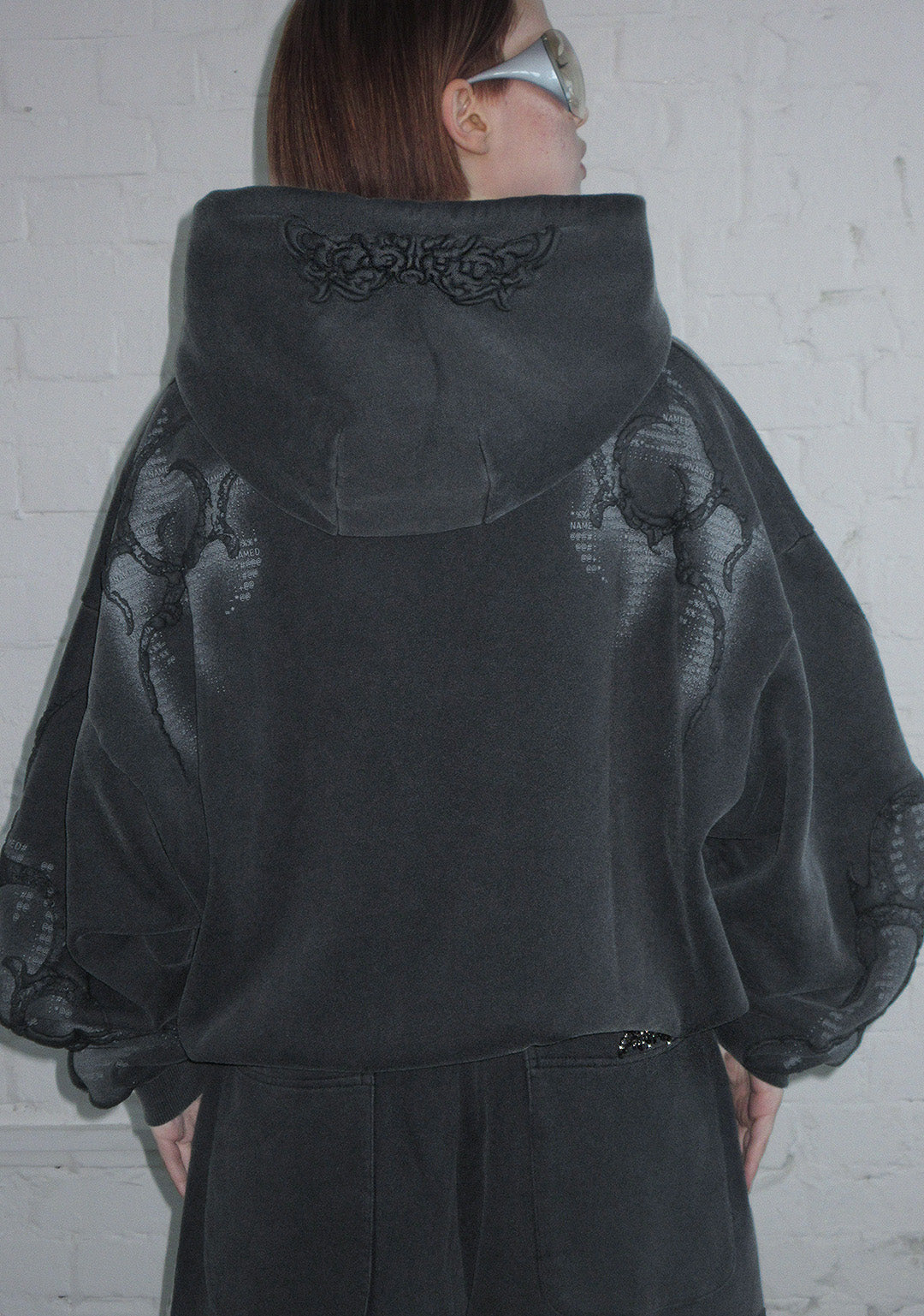 EUPHORIA PUFF PRINT HOODIE WASHED CHARCOAL