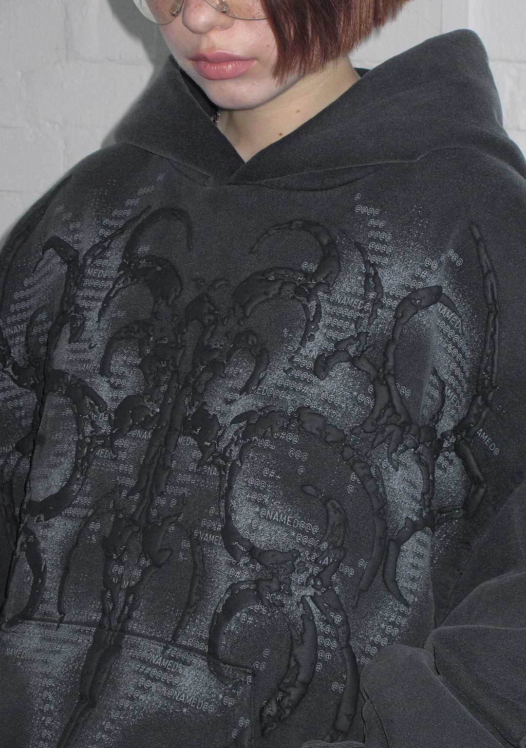 EUPHORIA PUFF PRINT HOODIE WASHED CHARCOAL