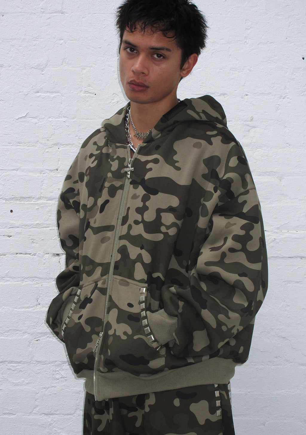 Faithful Studded Zip Hoodie Camo – NAMED COLLECTIVE®