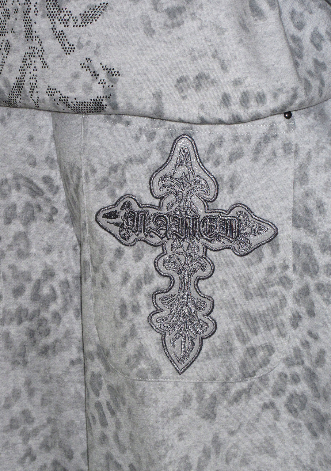 FERAL STUDDED OVERSIZED SWEATPANTS SNOW LEOPARD
