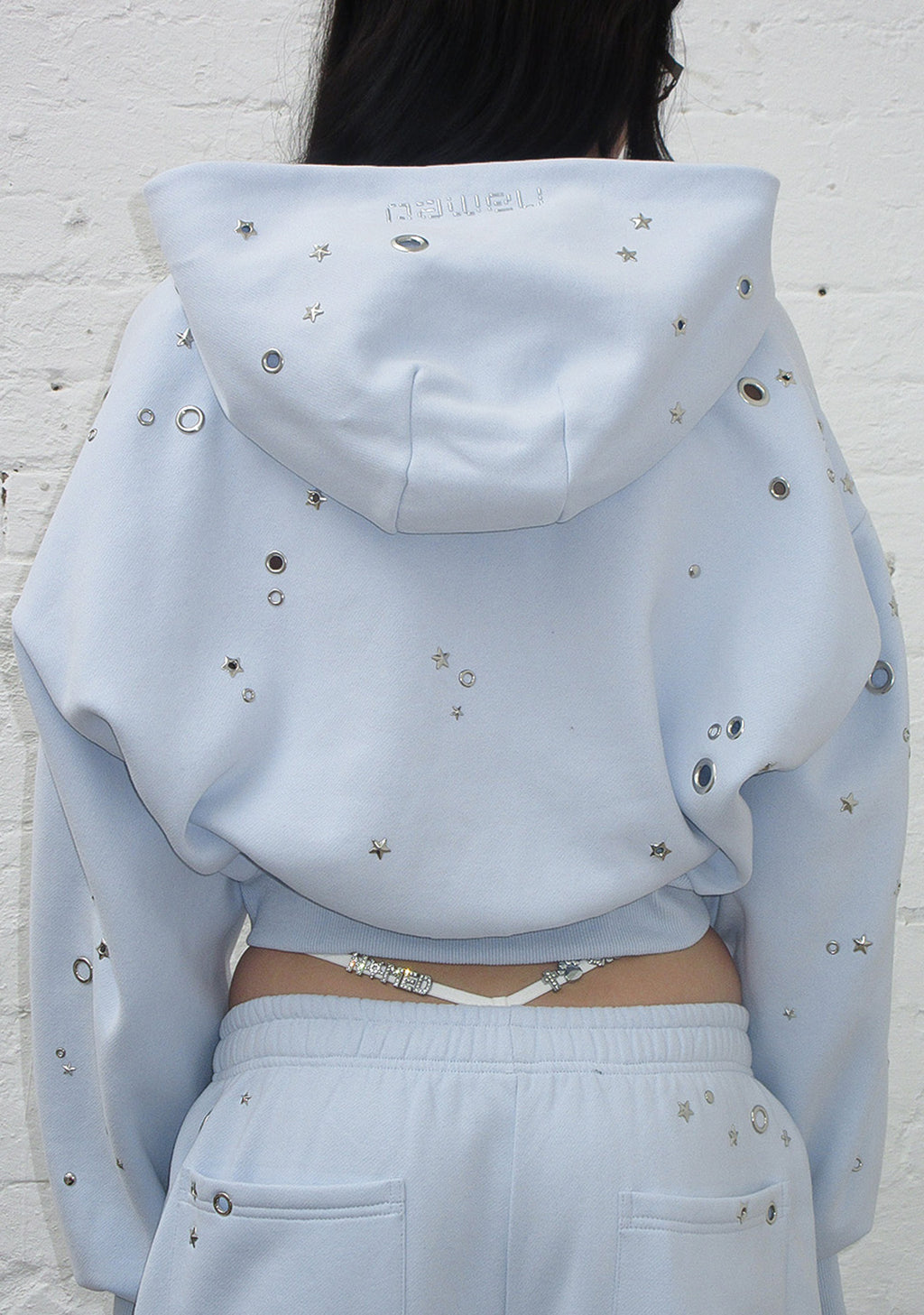 トップス namedcollective CROP ZIP HOODIE confessions-embroidered-crop-
