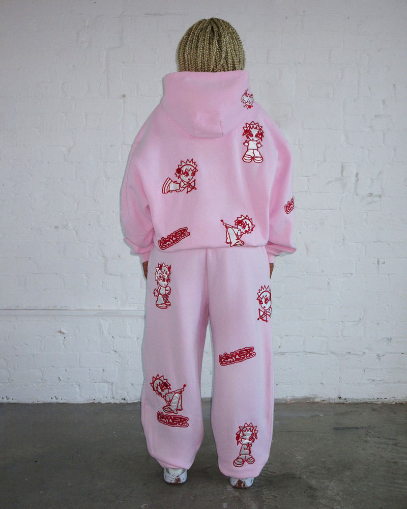 MISBEHAVE SWEATPANTS PINK POISON