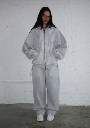 DECONSTRUCTED SWEATPANTS GREY MARL