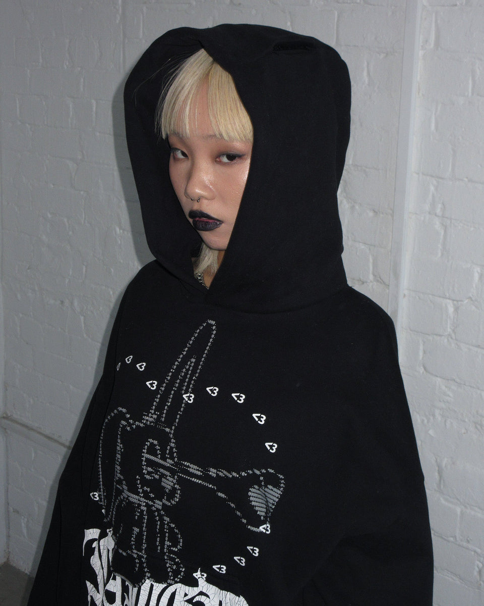 404 ERROR BUNNY HOODIE BLACK (DETACHABLE EARS)