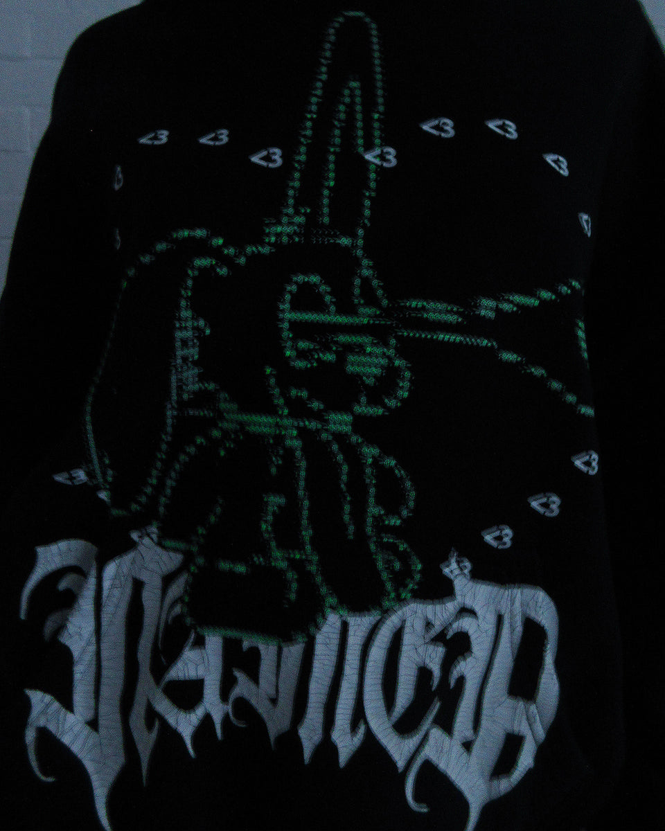 404 ERROR BUNNY HOODIE BLACK (DETACHABLE EARS)