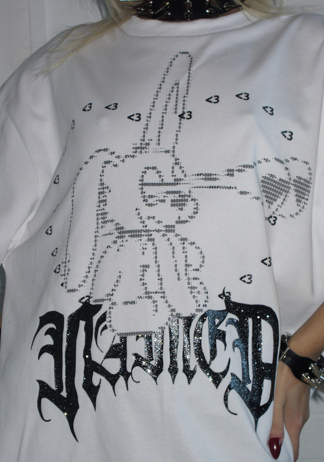 404 ERROR BUNNY OVERSIZED TEE WHITE