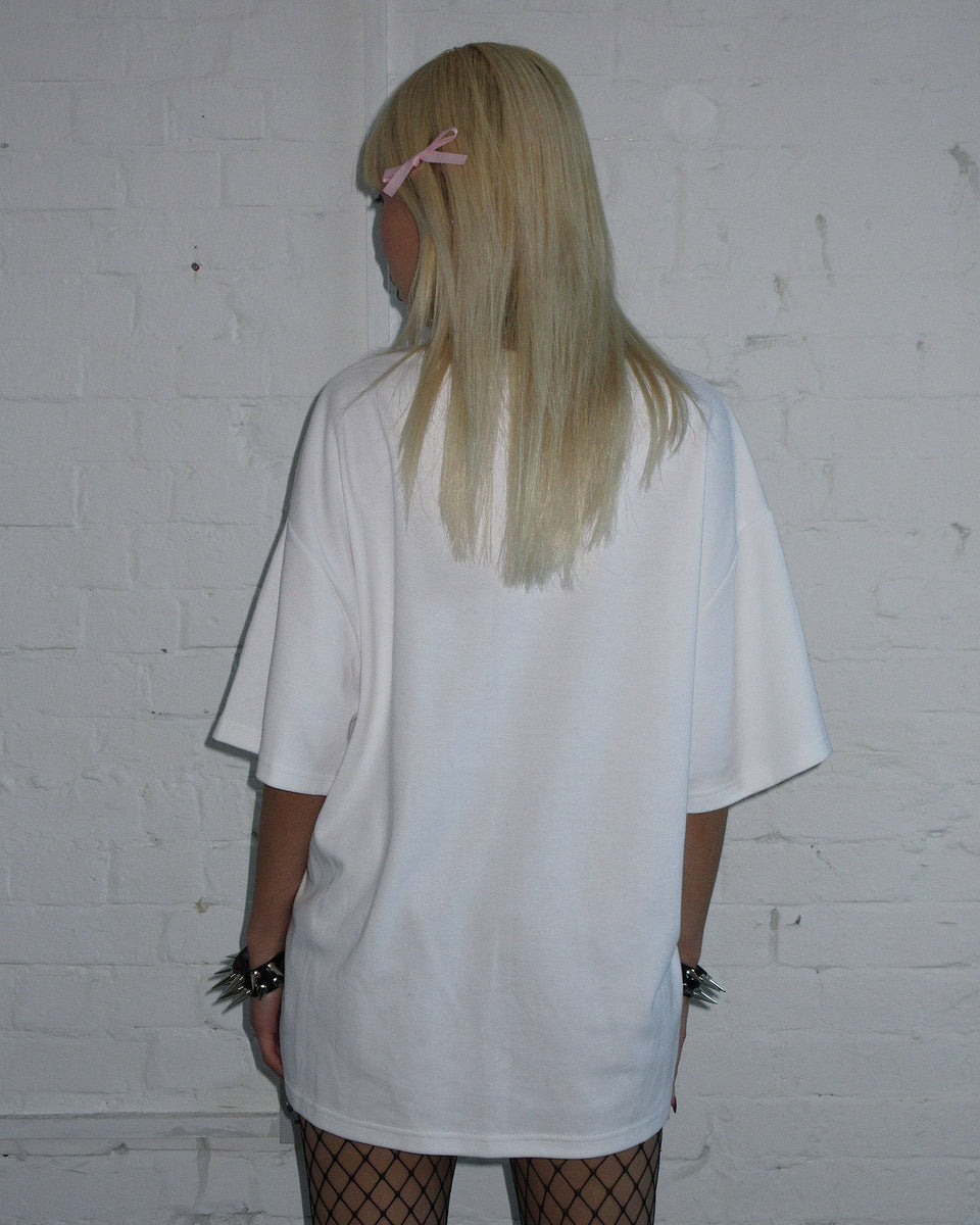 404 ERROR BUNNY OVERSIZED TEE WHITE