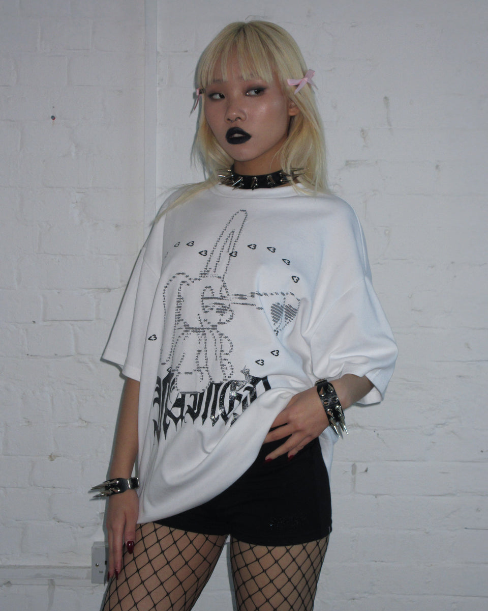 404 ERROR BUNNY OVERSIZED TEE WHITE