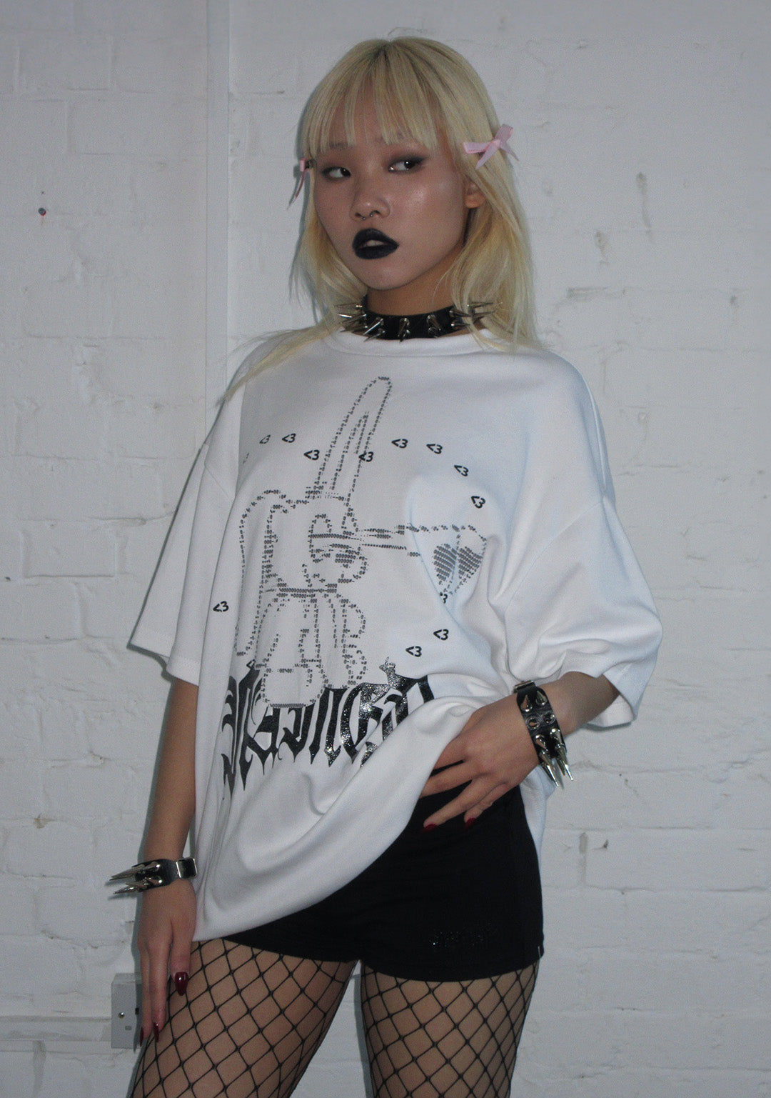 404 ERROR BUNNY OVERSIZED TEE WHITE