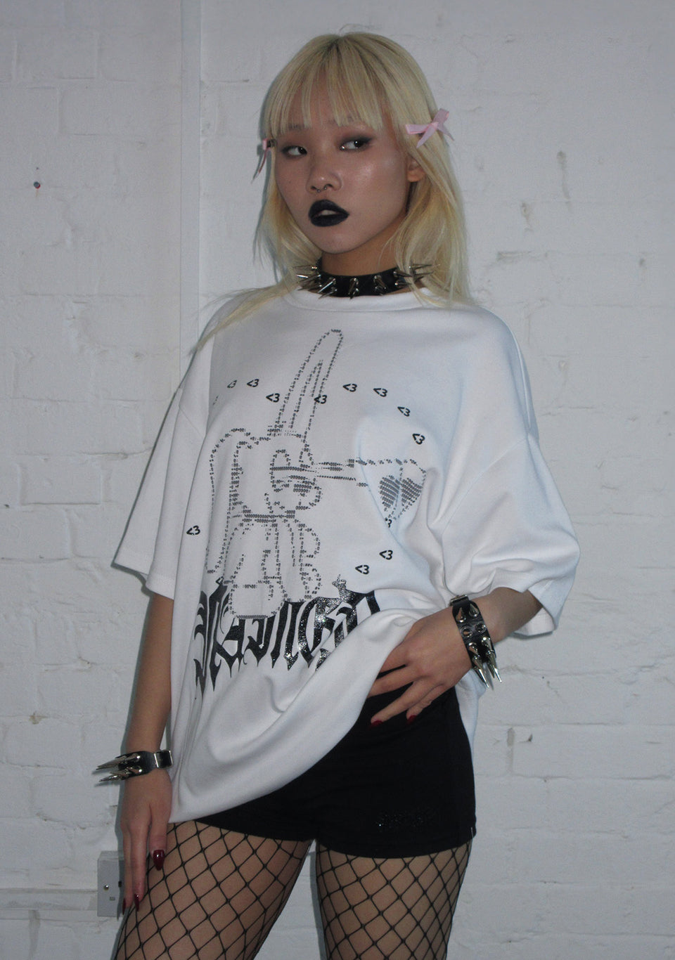 404 ERROR BUNNY OVERSIZED TEE WHITE