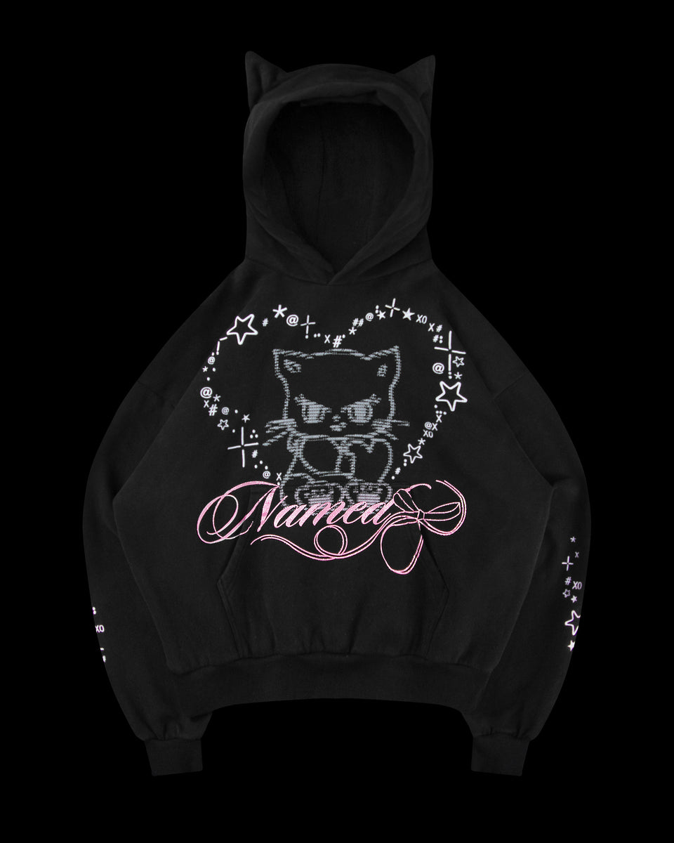 404 ERROR KITTY HOODIE BLACK