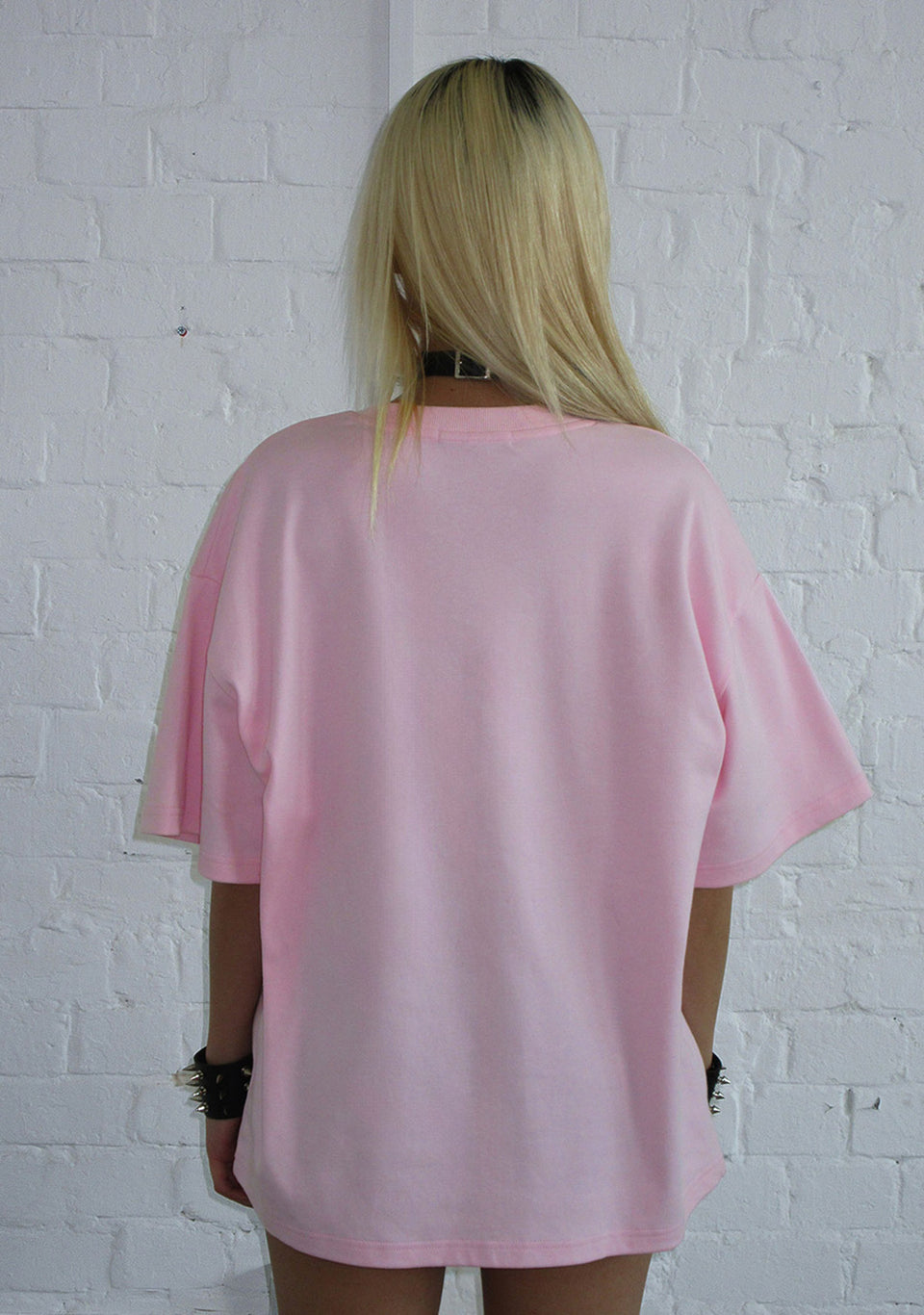 404 ERROR KITTY OVERSIZED TEE BABY PINK