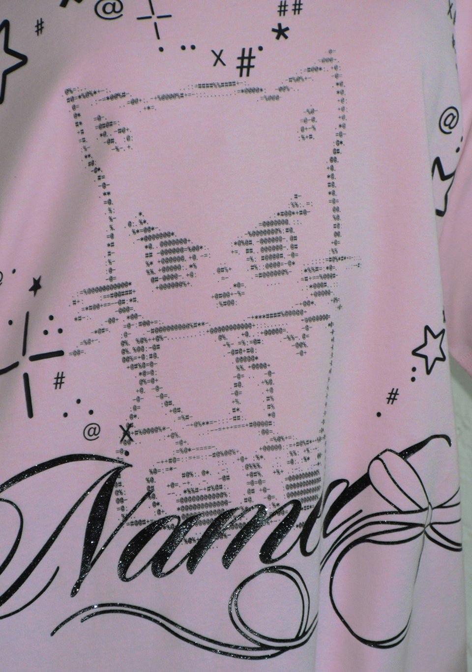 404 ERROR KITTY OVERSIZED TEE BABY PINK