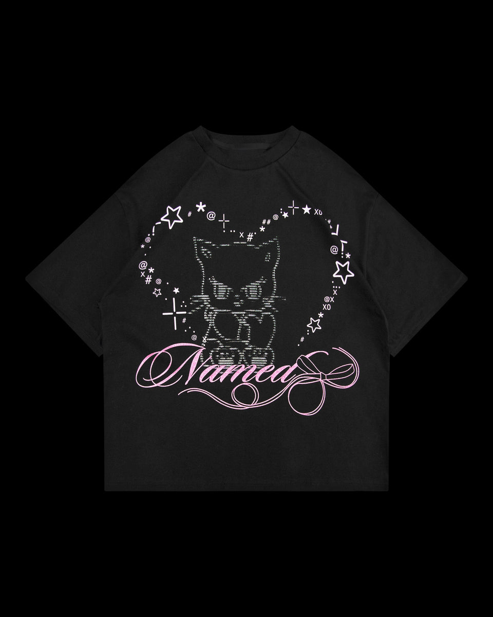 404 ERROR KITTY OVERSIZED TEE BLACK