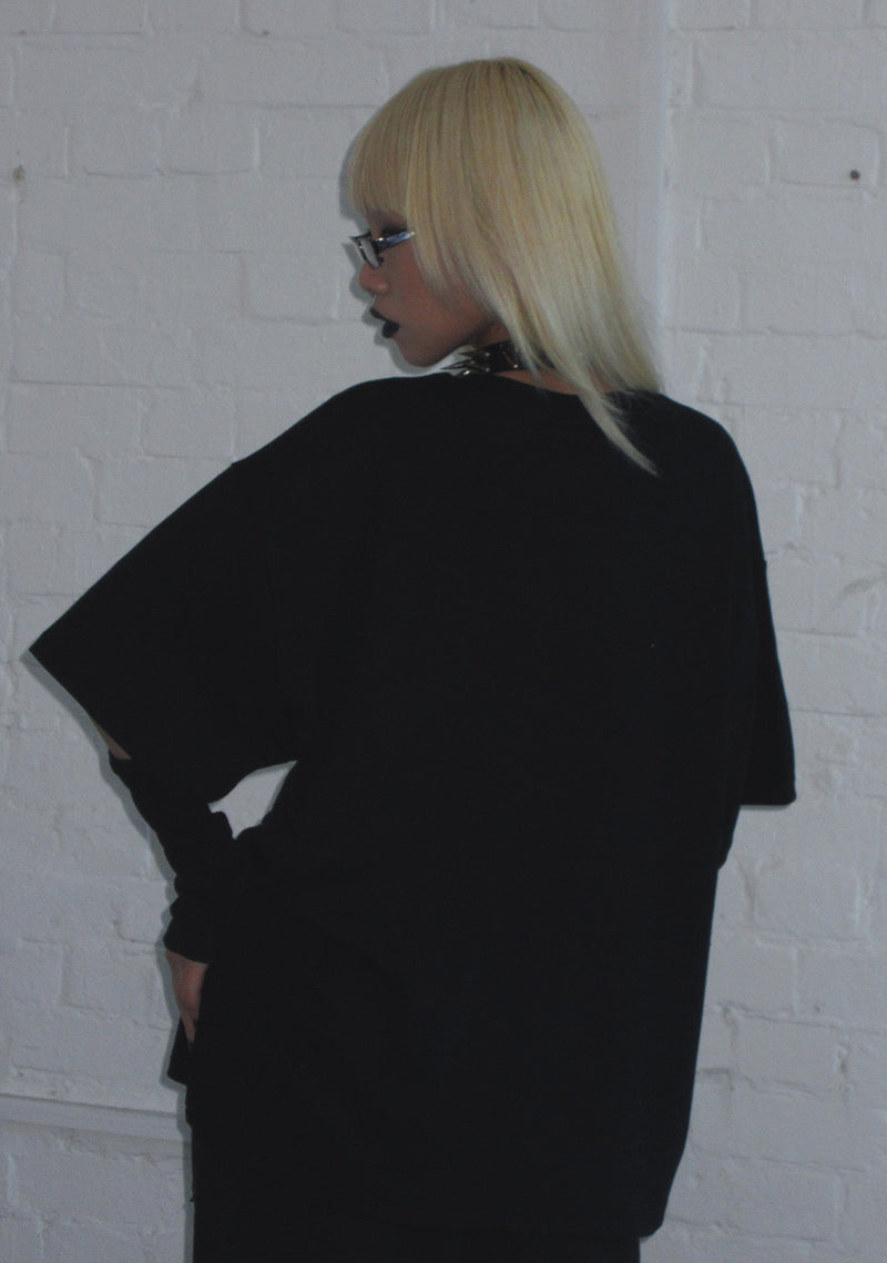404 ERROR KITTY OVERSIZED TEE BLACK
