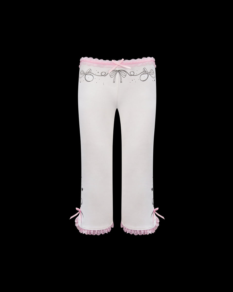 404 ERROR SCULPT STRETCH CAPRI PANTS WHITE
