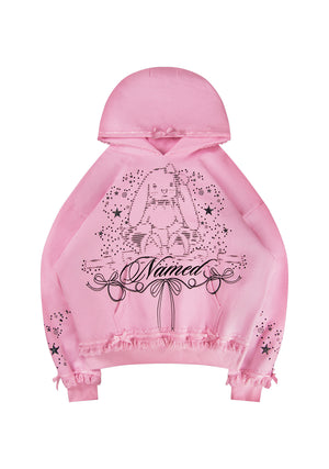 404 ERROR BUNNY HOODIE BABY PINK