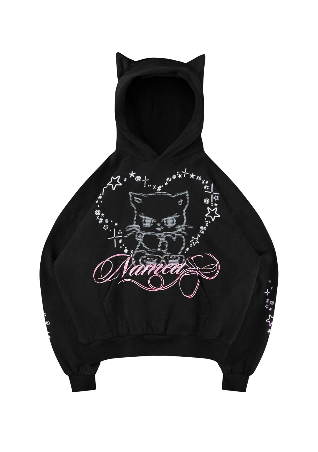 404 ERROR KITTY HOODIE BLACK