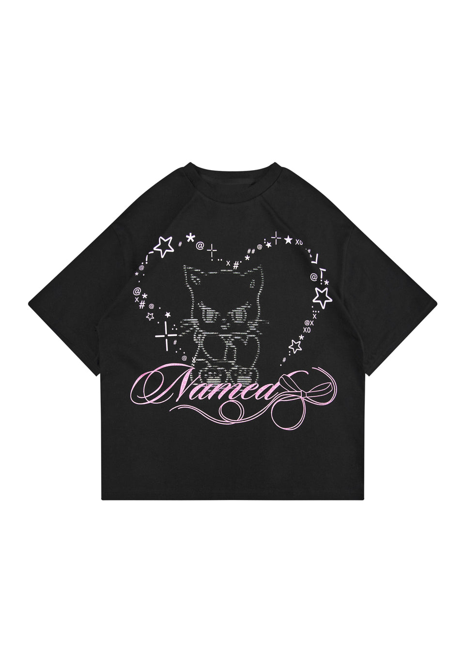 404 ERROR KITTY OVERSIZED TEE BLACK