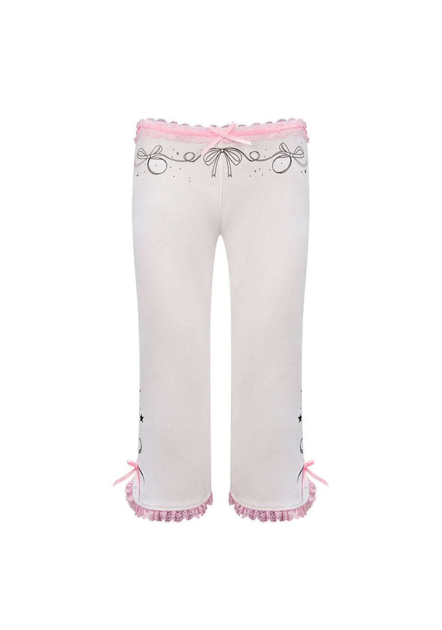 404 ERROR SCULPT STRETCH CAPRI PANTS WHITE