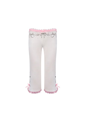 404 ERROR SCULPT STRETCH CAPRI PANTS WHITE