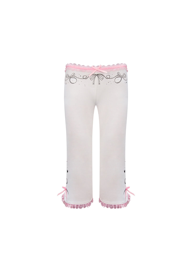 404 ERROR SCULPT STRETCH CAPRI PANTS WHITE