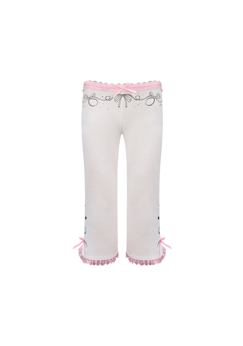 404 ERROR SCULPT STRETCH CAPRI PANTS WHITE