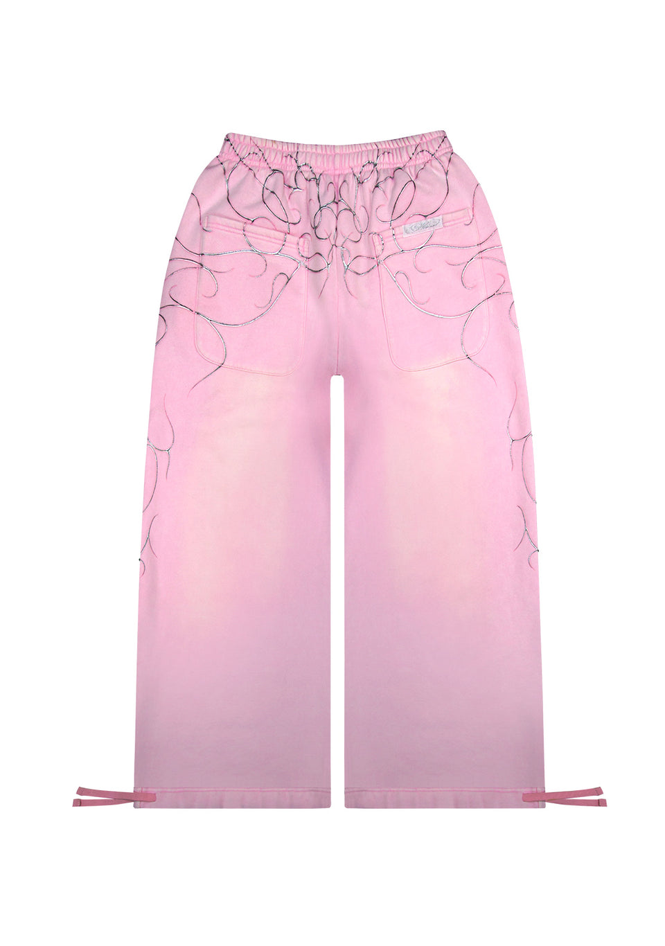ALLURE 3D CHROME SWEATPANTS WASHED BABY PINK