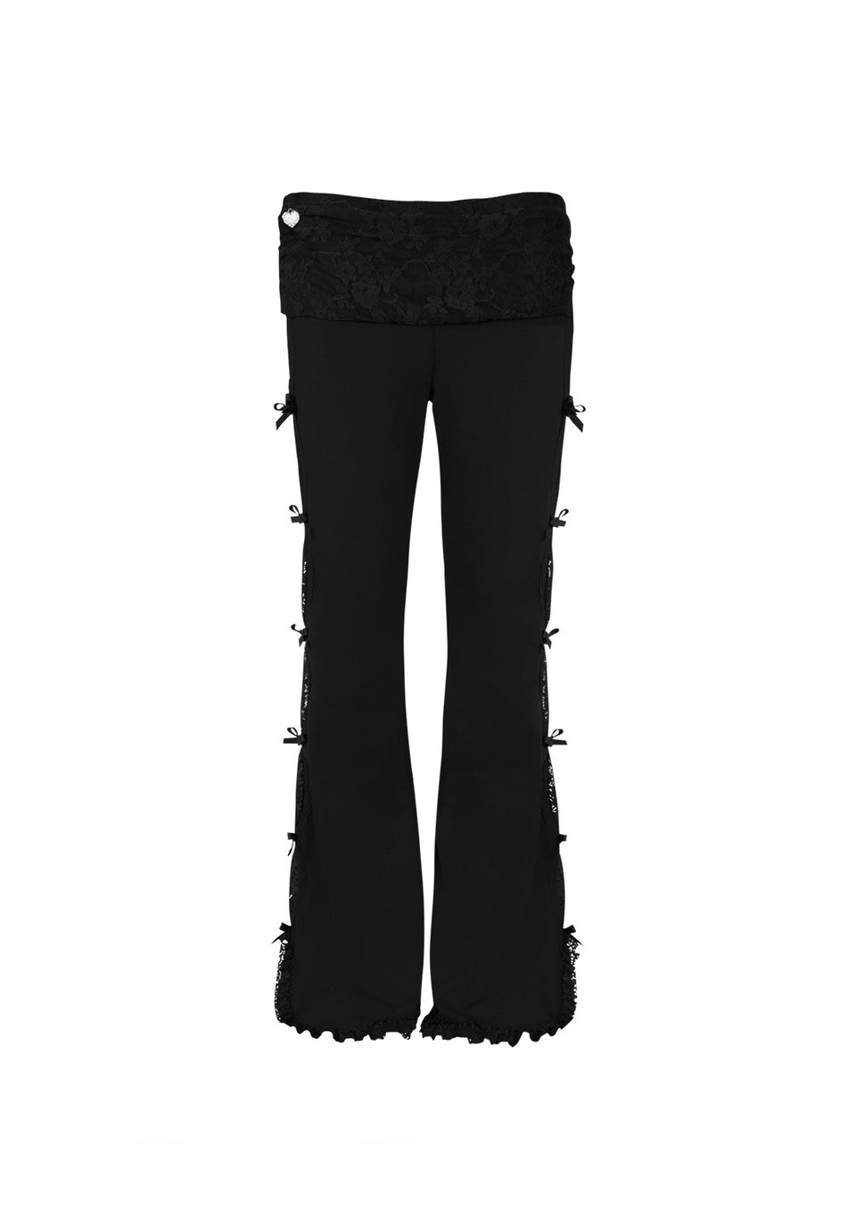 BAD ROMANCE LACE SCULPT STRETCH PANTS BLACK