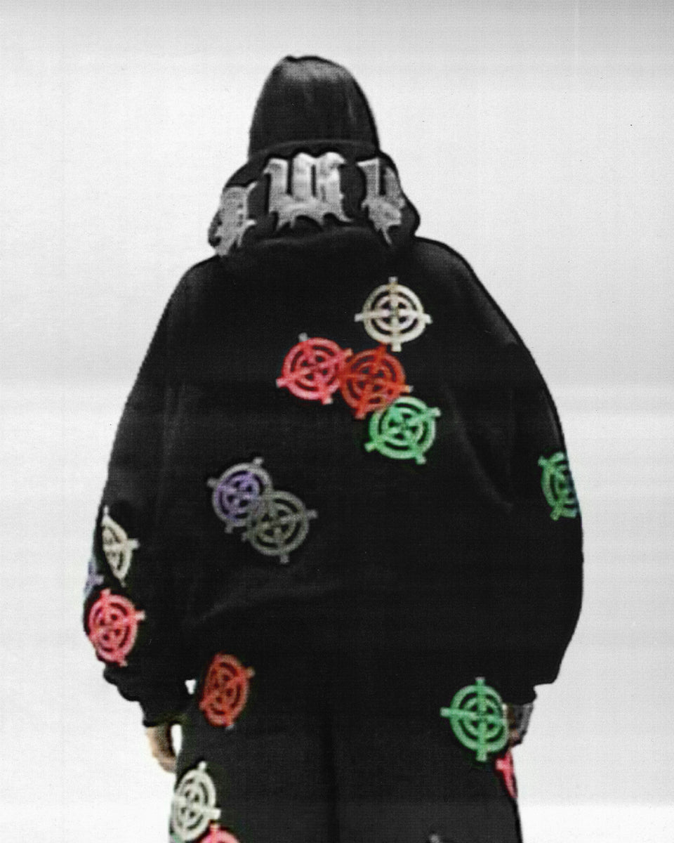 INCOGNITO ZIP HOODIE BLACK